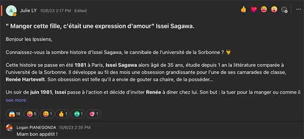 enquêtes et informatique sur le canal teams